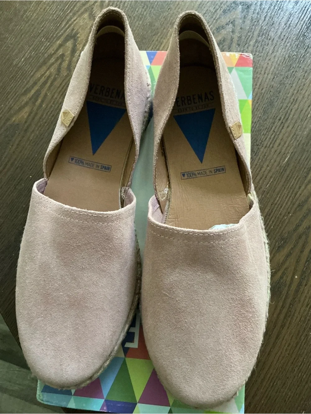 Suede Espadrille Slip-On in Dusty Pink